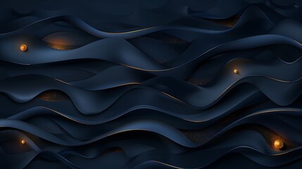 Obraz premium a dark background with waves and lights