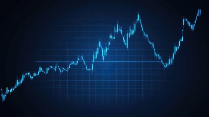 Dynamic financial graph, depicting fluctuating trends and market insights on a modern interface