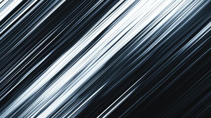 Diagonal lines of varying shades of gray and black create a dynamic abstract design.
