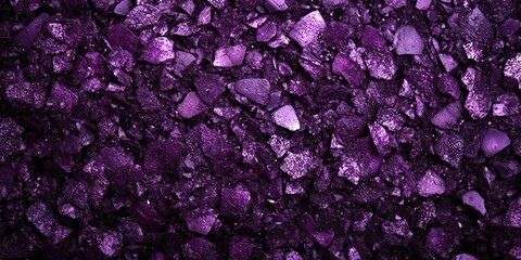 Fototapeta premium Dark purple crushed glass creates a textured background with a sparkly effect Great for adding depth and luxury to designs