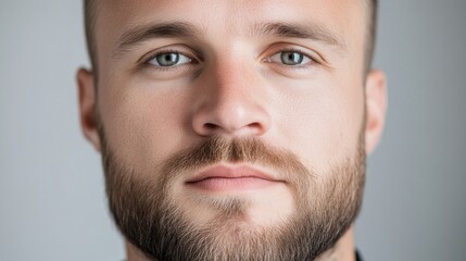 Obraz premium Close-up portrait of a man with a beard
