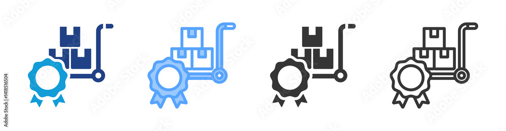 Poster Quality icon set multiple style collection