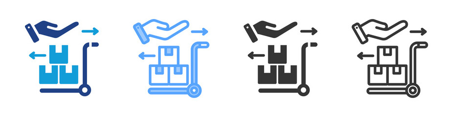 Purchaser icon set multiple style collection