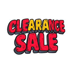 clearance sale banner with bold typography