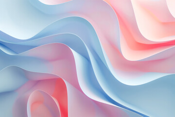 Smooth Abstract Waves with Pastel Color Tones