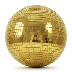 Fototapeta premium golden disco ball isolated