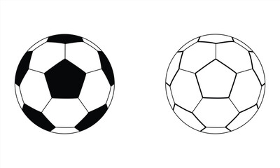 Obraz premium soccer ball icon isolated on background. Soccer symbol, simple. vector illustration