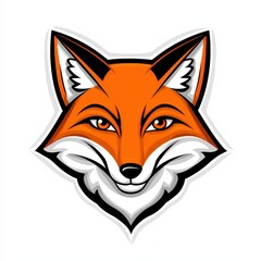 Obraz premium Vibrant illustration of a fox's head with bold outlines and expressive eyes
