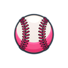 Pink baseball emoji