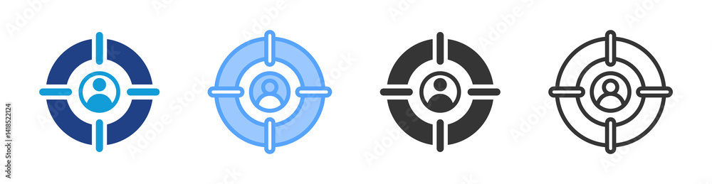 Aufkleber Targets Instruments icon set multiple style collection