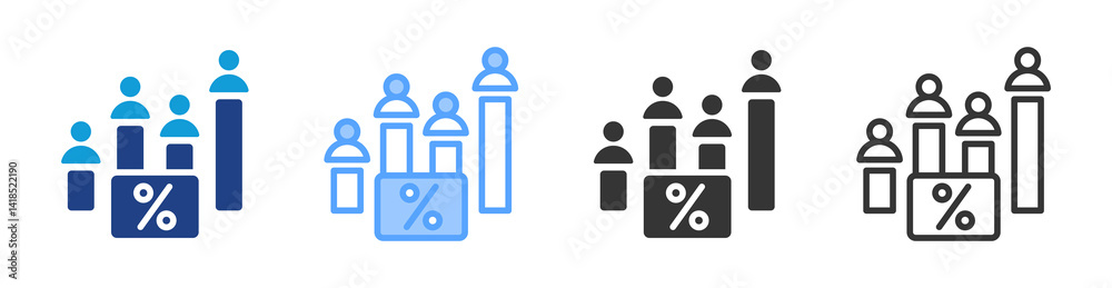 Poster polls icon set multiple style collection