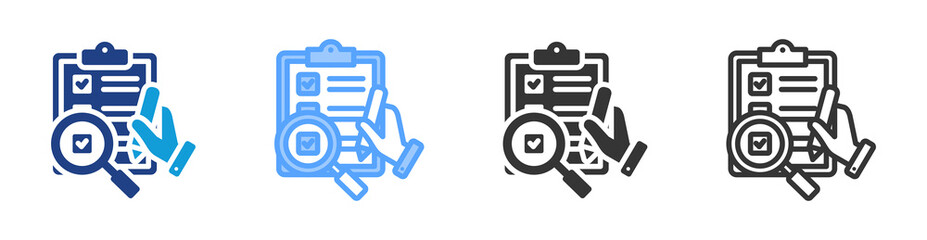 Survey Methadology icon set multiple style collection