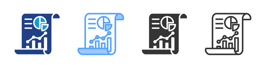 Statistical Inferences icon set multiple style collection