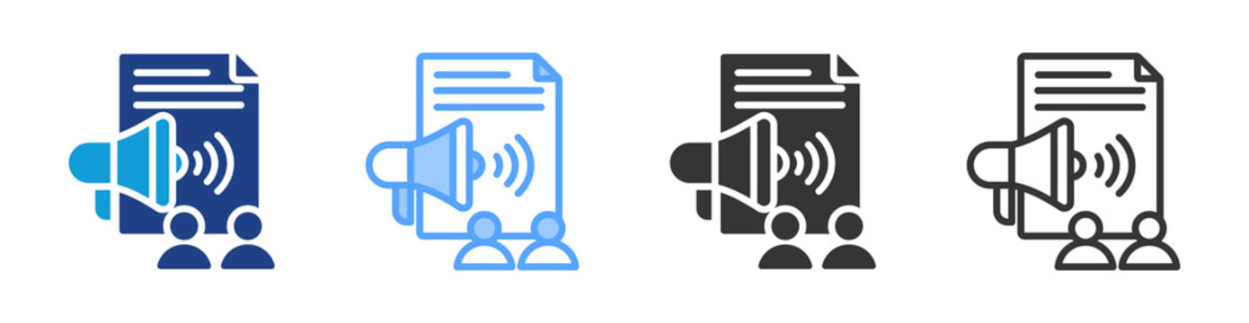 Public Infomation icon set multiple style collection