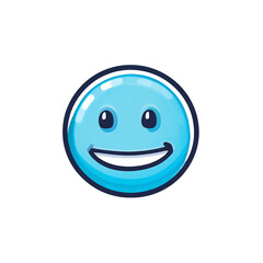 Obraz premium Blue hugging smiley face emoji