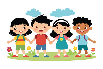 Fototapeta premium children playing in the park