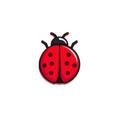 Obraz premium Red ladybug emoji