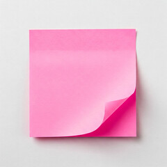 pink sticky note on white