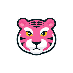 Pink tiger face emoji