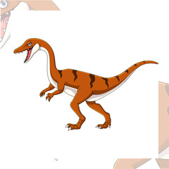 Cartoon ceolophysis on white background