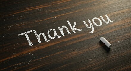 Fototapeta premium write thankyou simple idea for your greeting on wooden surface