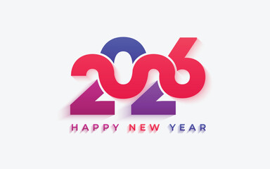 2026 happy new year celebration, Typography text 2026 font, text lettering 2026, holidays, Calendar 2026 cover template, Creative design for Greeting Lettering, Calligraphic number 2026 vector