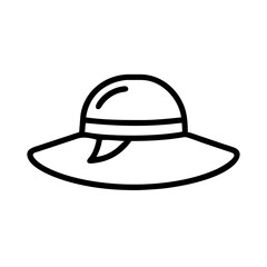 Iconic Sun Hat Design Beachside Illustration Relaxing Aesthetic Appeal