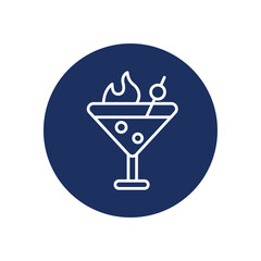 Hot Coctail icon vector stock illustration