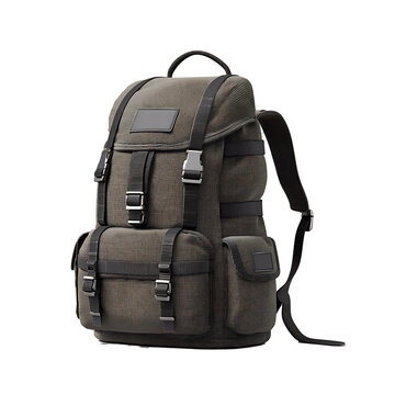 hiking backpack vector clipart with outline on white