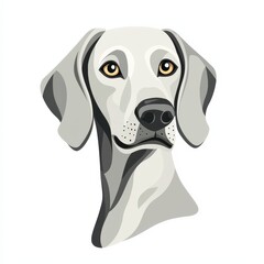 Fototapeta premium Stylized illustration of a dog's head with drooping ears and expressive brown eyes