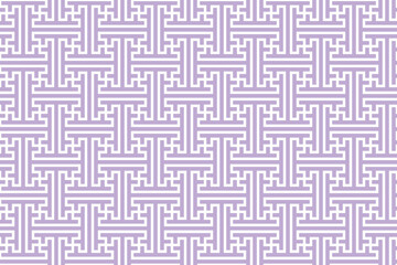 幾何学的な和柄パターン「綾織」が整然と並ぶシームレスな背景素材｜幾何学,和柄,パターン,背景,連続模様,紫色,直線,シームレス,イラスト