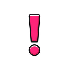 pink exclamation mark emoji alert attention