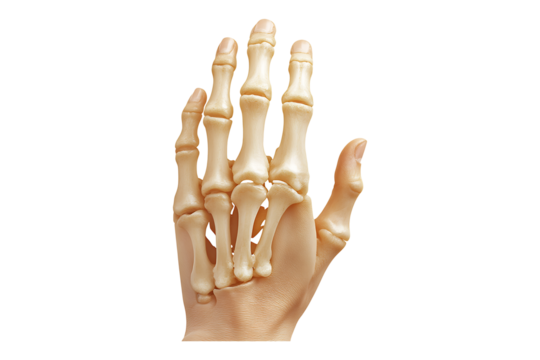 human finger joint isolated on transparent background
