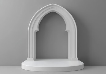 Elegant White Archway Display Niche for Minimalist Interior Design