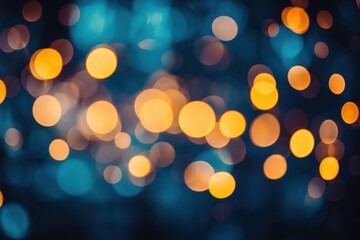 Obraz premium This beautiful bokeh background features a blend of blue and orange circular lights, creating an artistic and vibrant atmosphere ideal for various design projects.