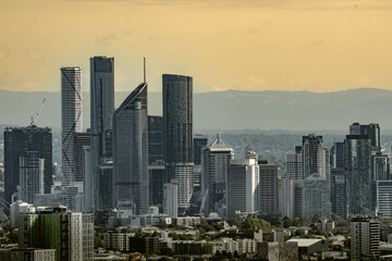 Obraz premium brisbane city view on a peak