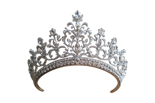 Princess crown jewelry isolated on transparent background
