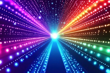 Obraz premium Colorful Abstract Light Beam Background with Rays and Dots