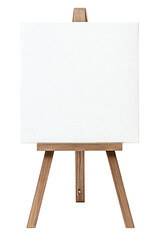 Empty easel with blank canvas
