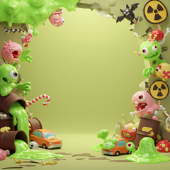 Obraz premium Lyngrim's Unprobaly Beauty 3D Funny Frames Collection