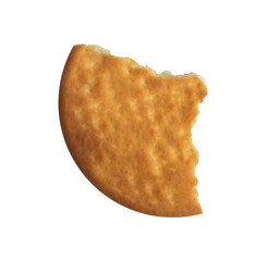 Cake crumbs on white background