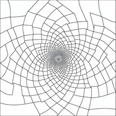 Obraz premium Mind-Bending Optical Illusion Spiral Vector - Minimalist Design Symbolizing Brain Health or Focus