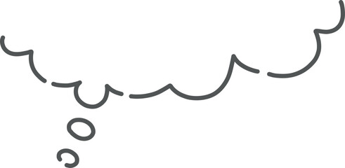 シンプルな考え中の吹き出しイラスト素材	