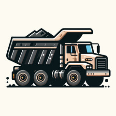 vector image of dump truck