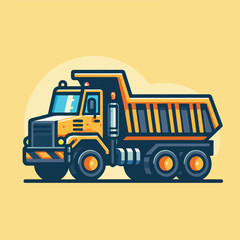vector image of dump truck