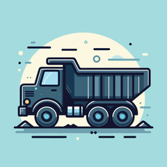 vector image of dump truck