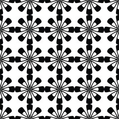 Black and white geometric pattern for background, seamless pattern.
