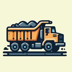 vector image of dump truck