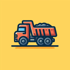 Fototapeta premium vector image of dump truck