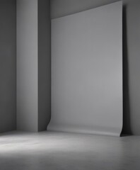 Fototapeta premium Minimalist grey studio backdrop, perfect for product photography, simple, sophisticated